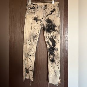 True Religion Hand-bleached and Painted Jeans